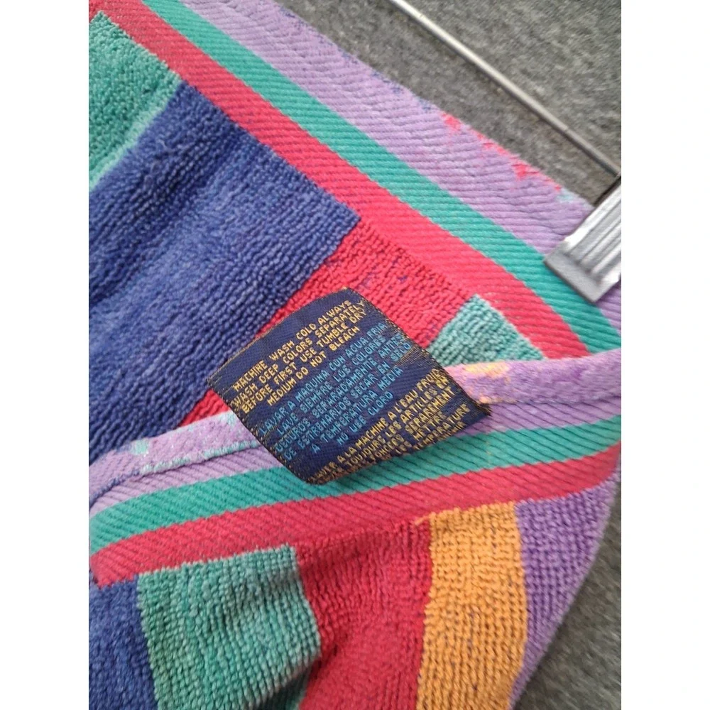 Cecil Saydah Sunbrights Oversized Beach Towel Blanket 32x60 Rainbow Stripes